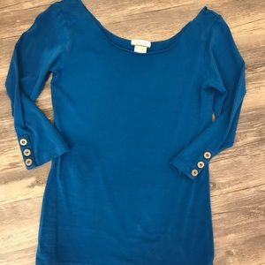 Matilda Jane Teal Blue shirt- size M